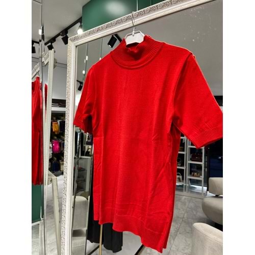 BEYS DESIGN KISA KOLLU TRİKO İÇLİK - MERCAN
