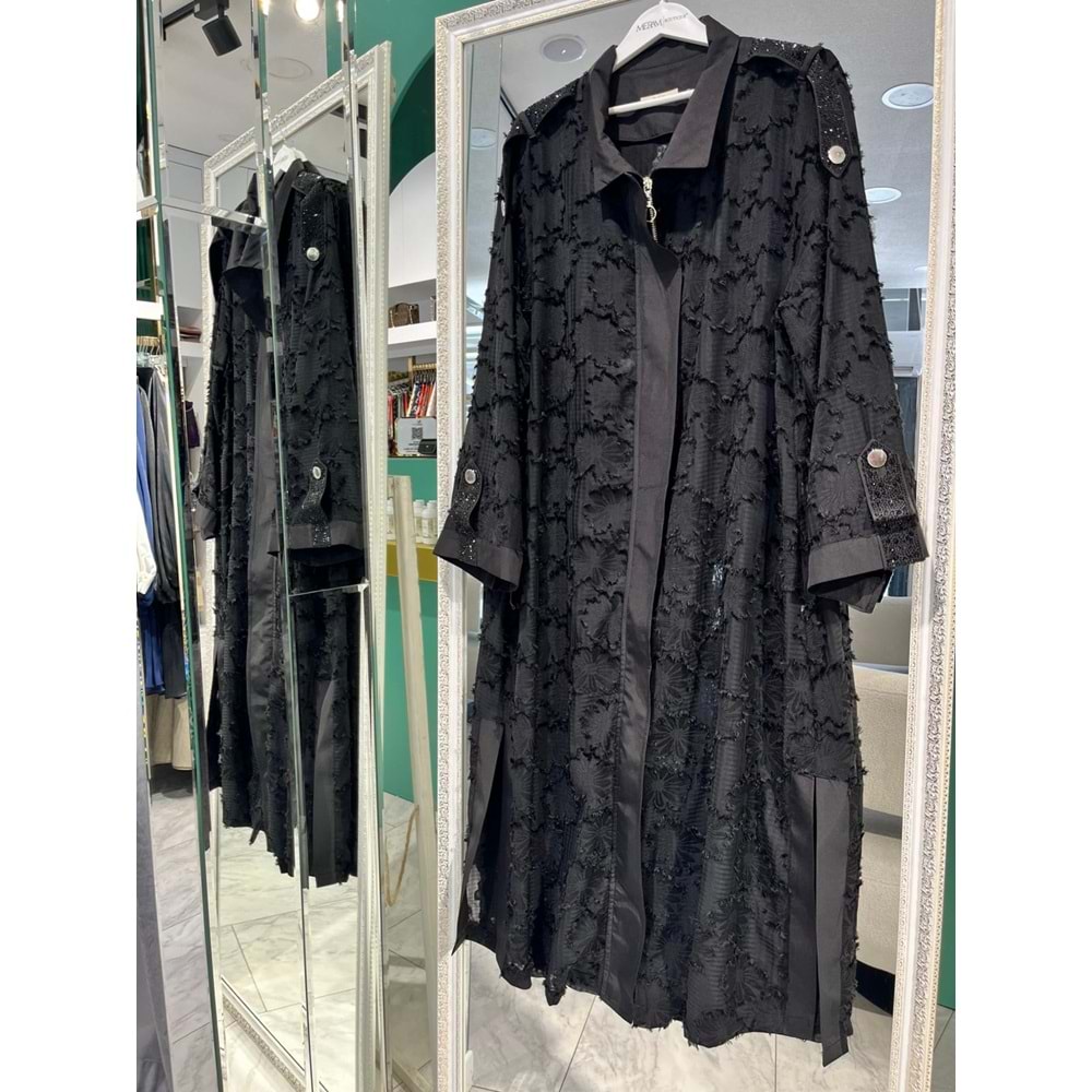 ADN TÜLLÜ KAP - SİYAH - 4