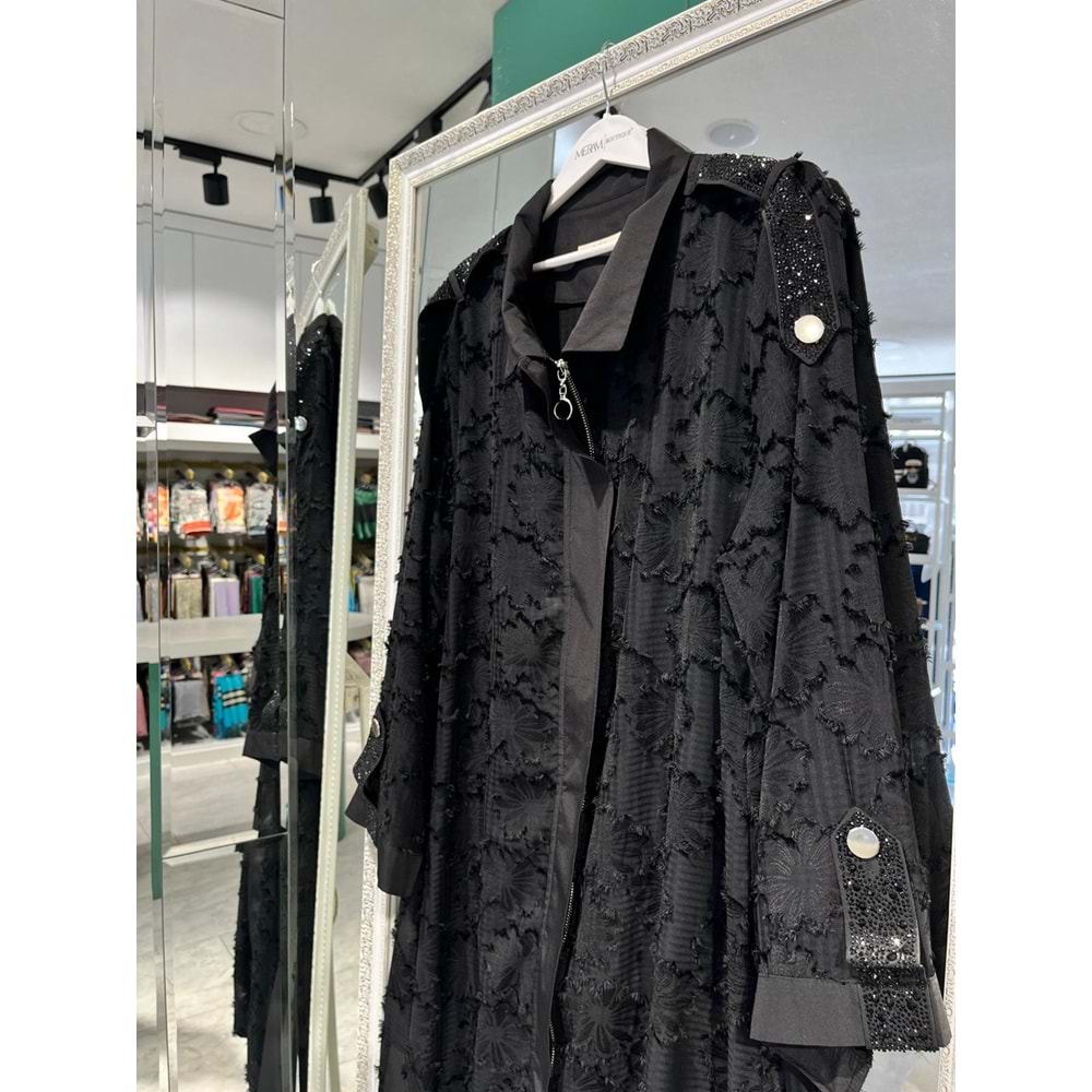 ADN TÜLLÜ KAP - SİYAH - 4