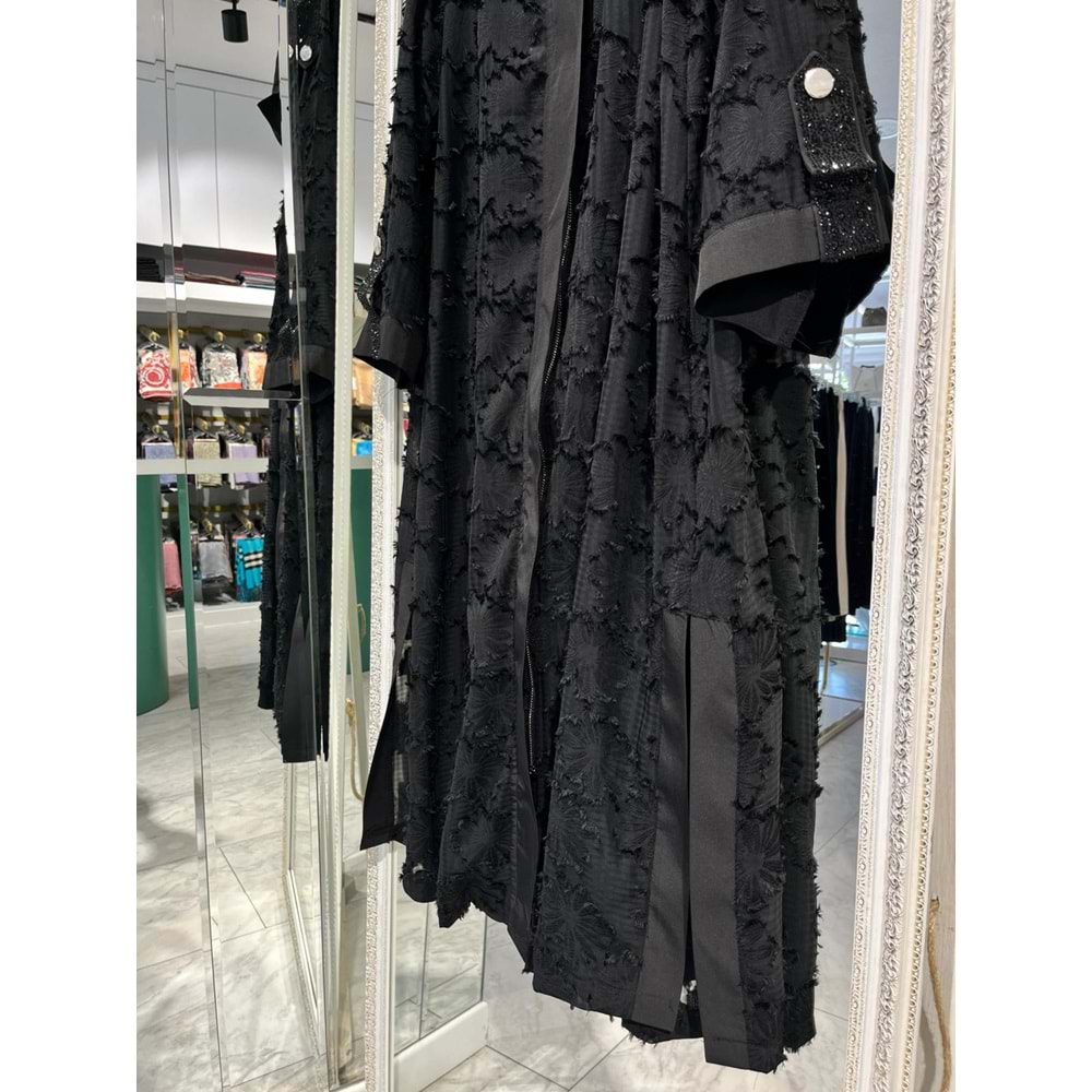 ADN TÜLLÜ KAP - SİYAH - 4