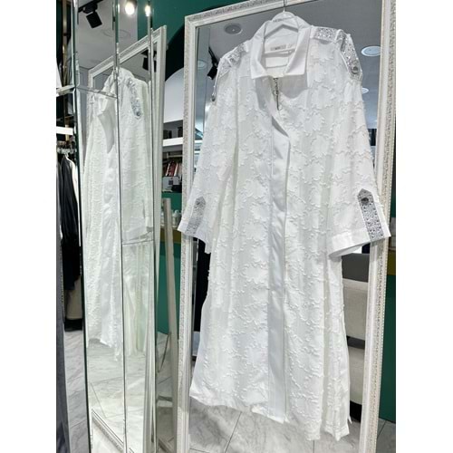 ADN TÜLLÜ KAP - BEYAZ - 2