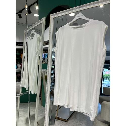 NURGÜN SIFIR KOLLU PENYE İÇLİK - BEYAZ - XL