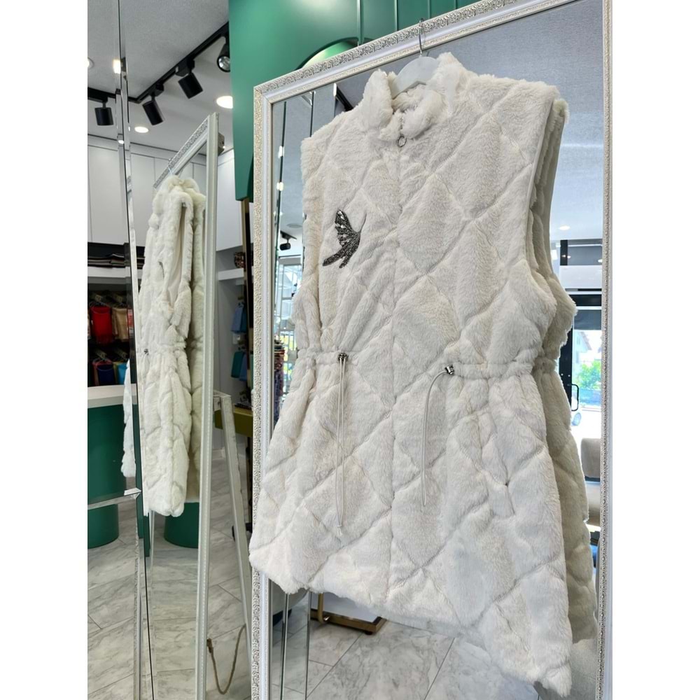SZN ANGORA YELEK - BEYAZ - 2