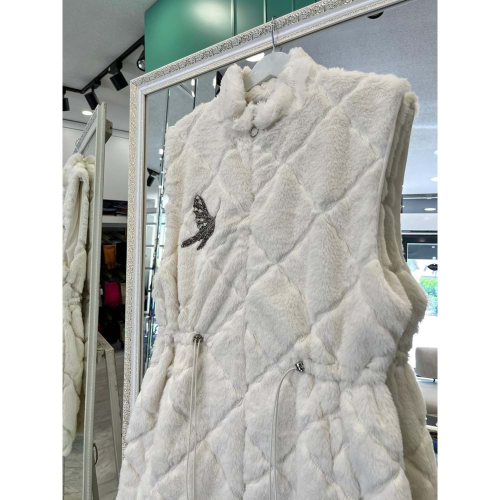 SZN ANGORA YELEK - BEYAZ - 2
