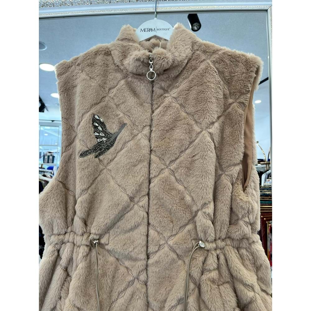 SZN ANGORA YELEK - CAMEL - 2