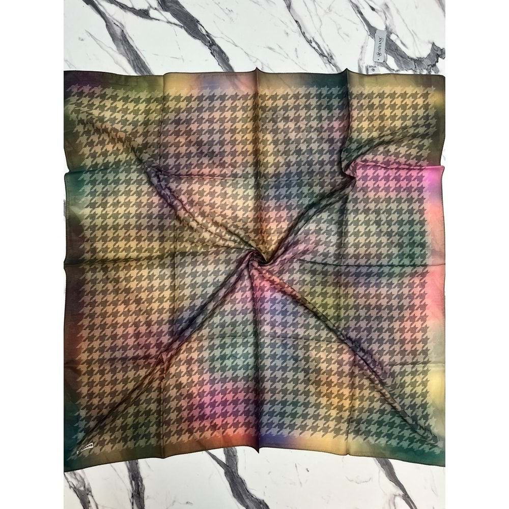 SİYANE PAMUK EŞARP KAZAYAĞI DESEN 4