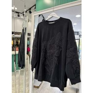 ADN İŞLEMELİ SWEAT ÖRME CUPRA - SİYAH - 2