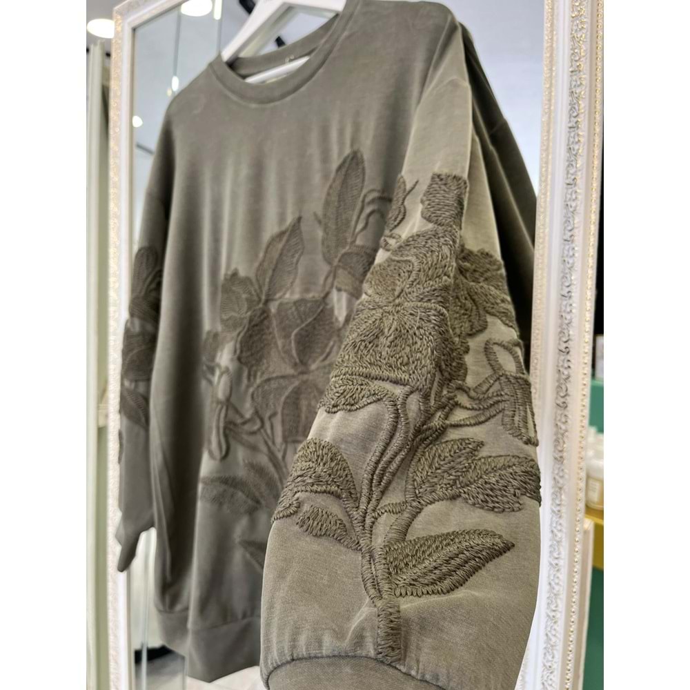 ADN İŞLEMELİ SWEAT ÖRME CUPRA