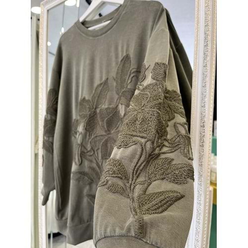 ADN İŞLEMELİ SWEAT ÖRME CUPRA