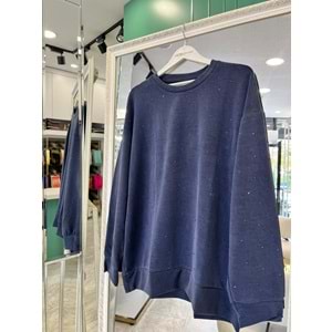 ADN MİNİK TAŞLI SWEAT ÖRME CUPRA - LACİVERT - 4