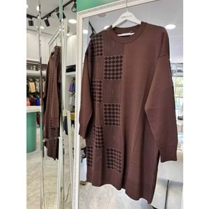 ADN MERSERİZE TUNİK SİMLİ - ACI KAHVE - 1