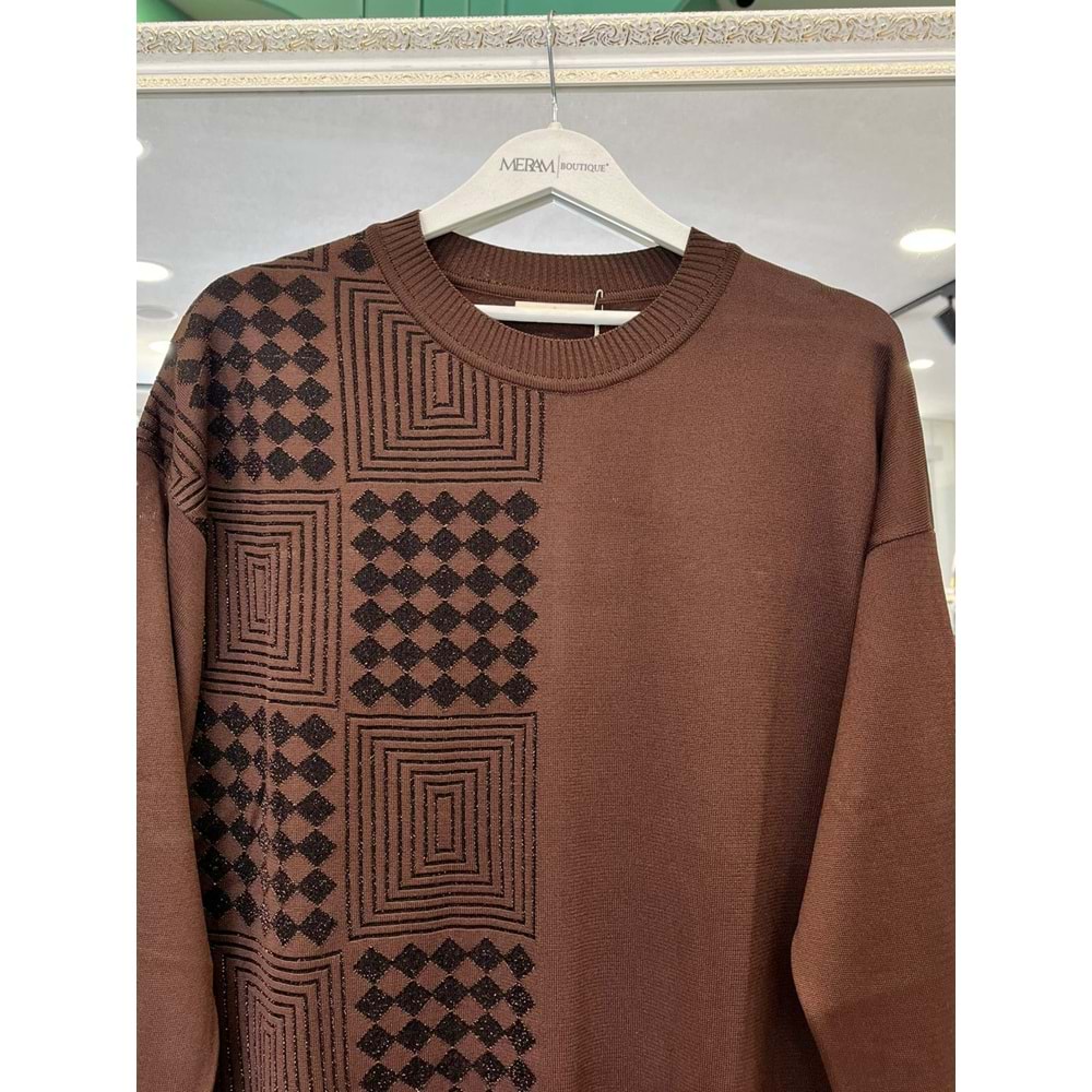 ADN MERSERİZE TUNİK SİMLİ - ACI KAHVE - 2