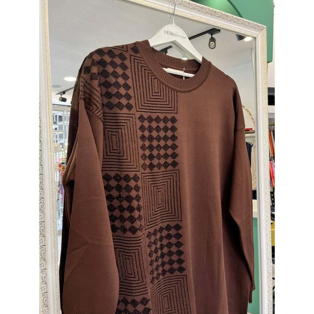 ADN MERSERİZE TUNİK SİMLİ - ACI KAHVE - 2