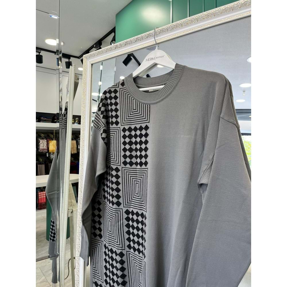 ADN MERSERİZE TUNİK SİMLİ - GRİ - 2