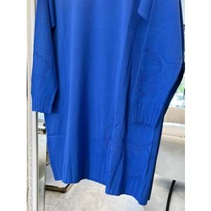 ADN MERSERİZE ÇİÇEKLİ TUNİK - MAVİ - 1