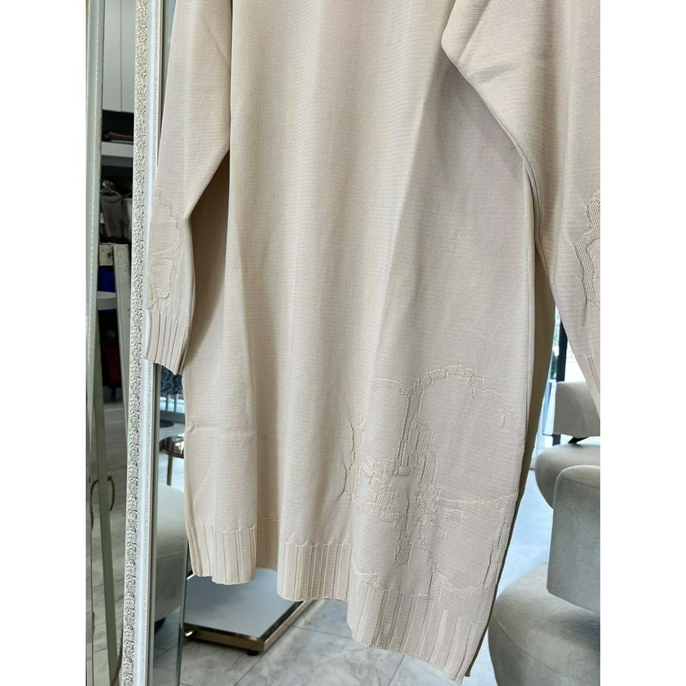 ADN MERSERİZE ÇİÇEKLİ TUNİK - TAŞ - 2