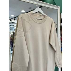 ADN MERSERİZE ÇİÇEKLİ TUNİK - TAŞ - 2