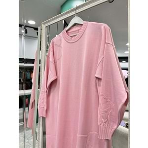 ADN MERSERİZE ÇİÇEKLİ TUNİK - PEMBE - 2