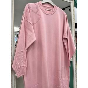 ADN MERSERİZE ÇİÇEKLİ TUNİK - PEMBE - 2