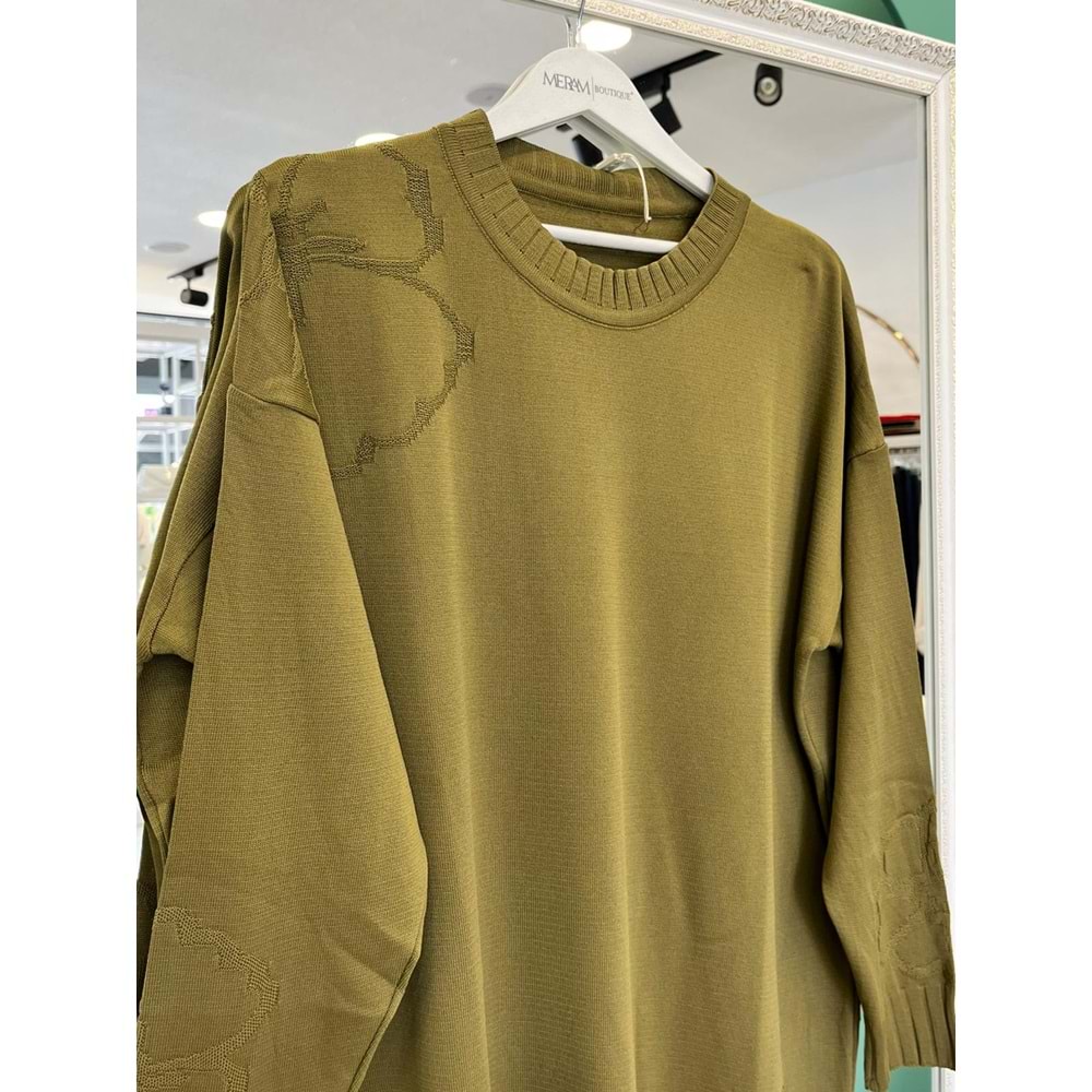 ADN MERSERİZE ÇİÇEKLİ TUNİK