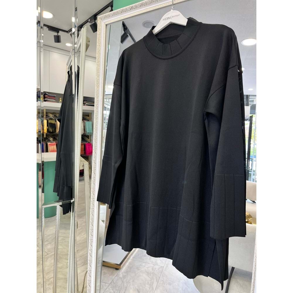 ADN MERSERİZE TUNİK - SİYAH - 2