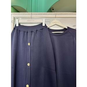 ADN MERSERİZE ETEKLİ TAKIM - LACİVERT - 1