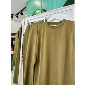 ADN MERSERİZE ETEKLİ TAKIM - YAĞ YEŞİLİ - 2