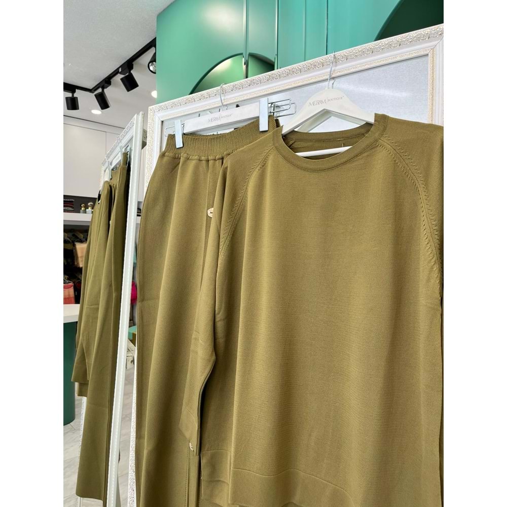 ADN MERSERİZE ETEKLİ TAKIM - YAĞ YEŞİLİ - 1