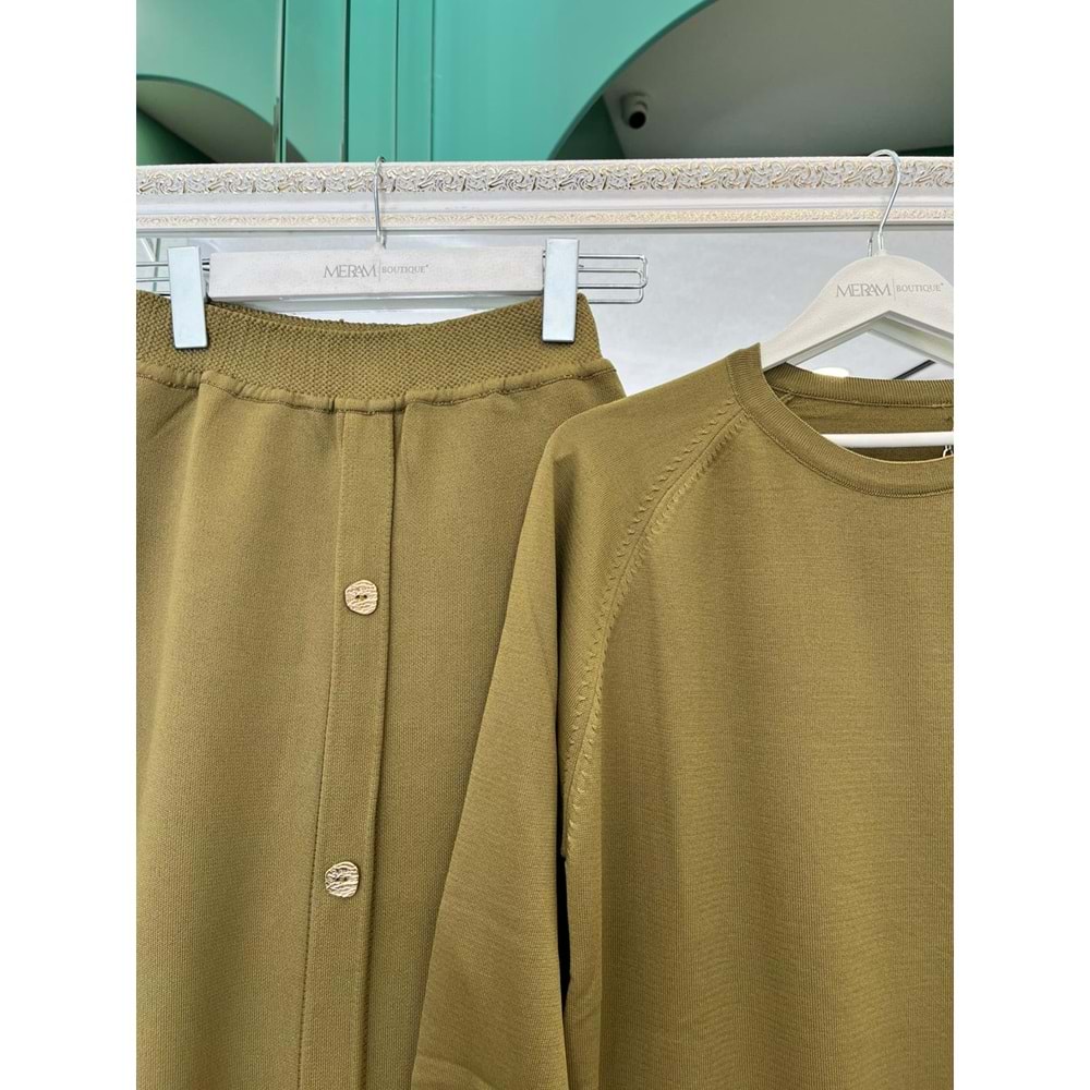 ADN MERSERİZE ETEKLİ TAKIM - YAĞ YEŞİLİ - 1