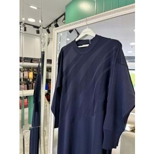 ADN MERSERİZE VEREV ELBİSE - LACİVERT - 2