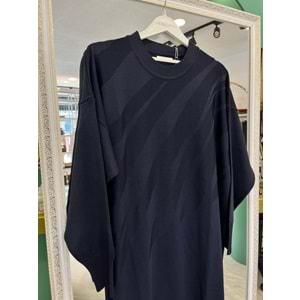 ADN MERSERİZE VEREV ELBİSE - LACİVERT - 2