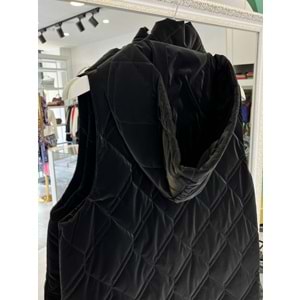 NURGÜN ŞİŞME YELEK - SİYAH - 44