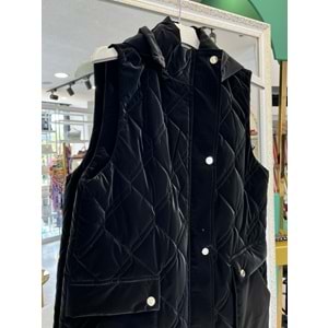 NURGÜN ŞİŞME YELEK - SİYAH - 48