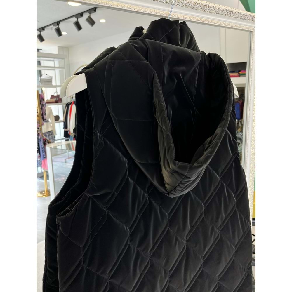 NURGÜN ŞİŞME YELEK - SİYAH - 48