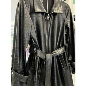 HALE MYSTİQUE DERİ CEKET - SİYAH - 2