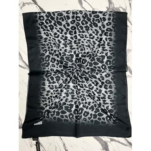 İPEKSELİ LEOPAR DESENLİ ORGANİK PAMUK ŞAL - 5