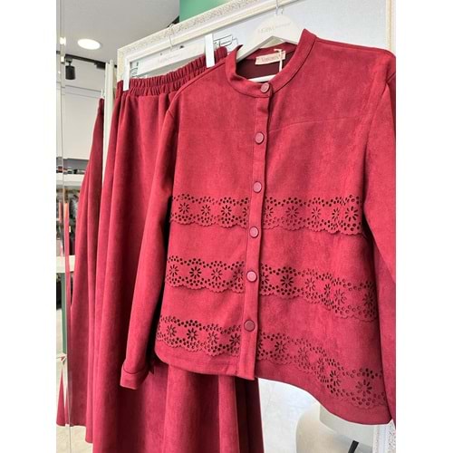 VATKATEX SÜET ETEKLİ TAKIM LAZER KESİM