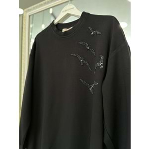 VATKATEX TAŞLI TUNİK - SİYAH - 44