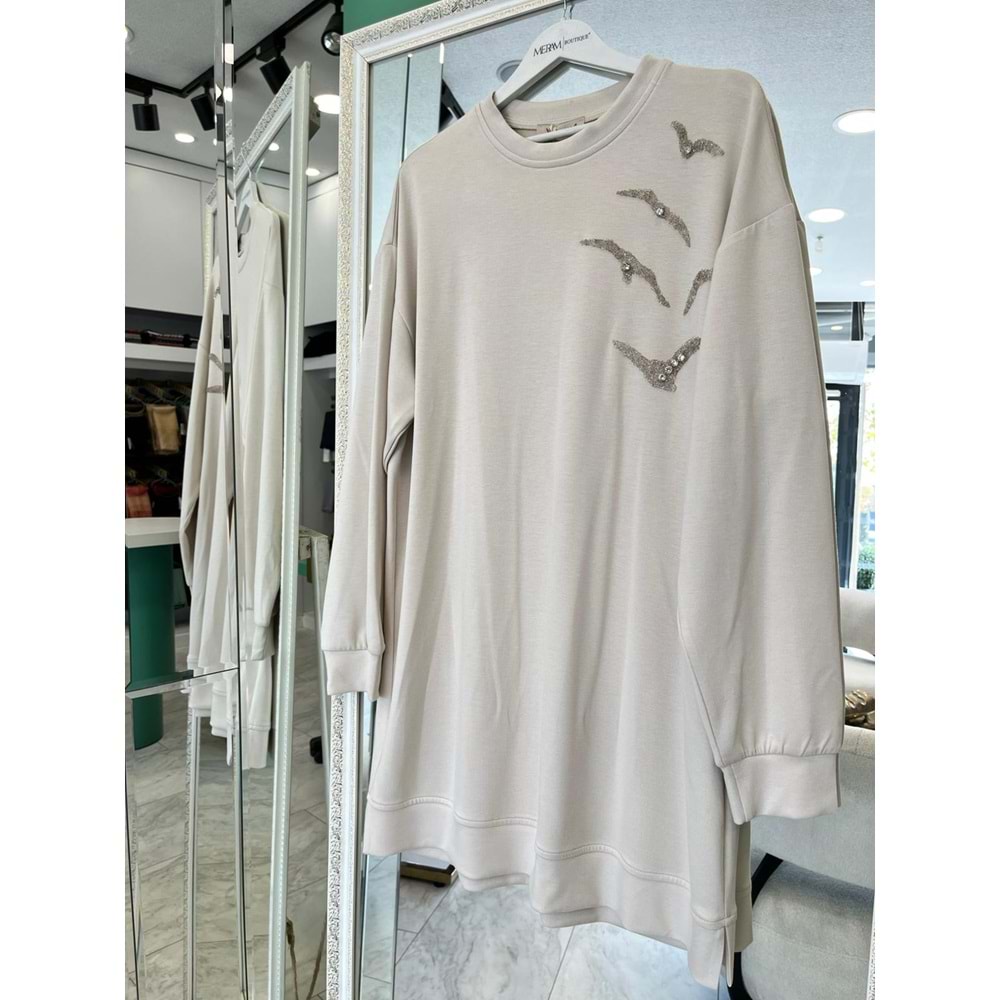 VATKATEX TAŞLI TUNİK - TAŞ - 46