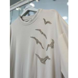 VATKATEX TAŞLI TUNİK - TAŞ - 48