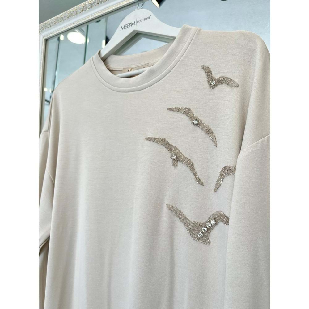 VATKATEX TAŞLI TUNİK - TAŞ - 48