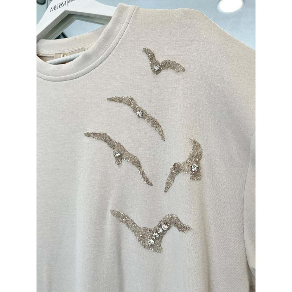 VATKATEX TAŞLI TUNİK - TAŞ - 48