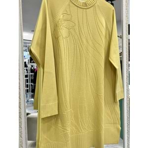 ADN KABARTMALI MERSERİZE TUNİK - SARI - 1