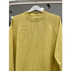 ADN KABARTMALI MERSERİZE TUNİK - SARI - 1