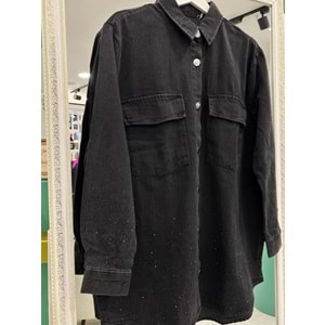 ADN BONCUKLU KOT GÖMLEK - SİYAH - 1