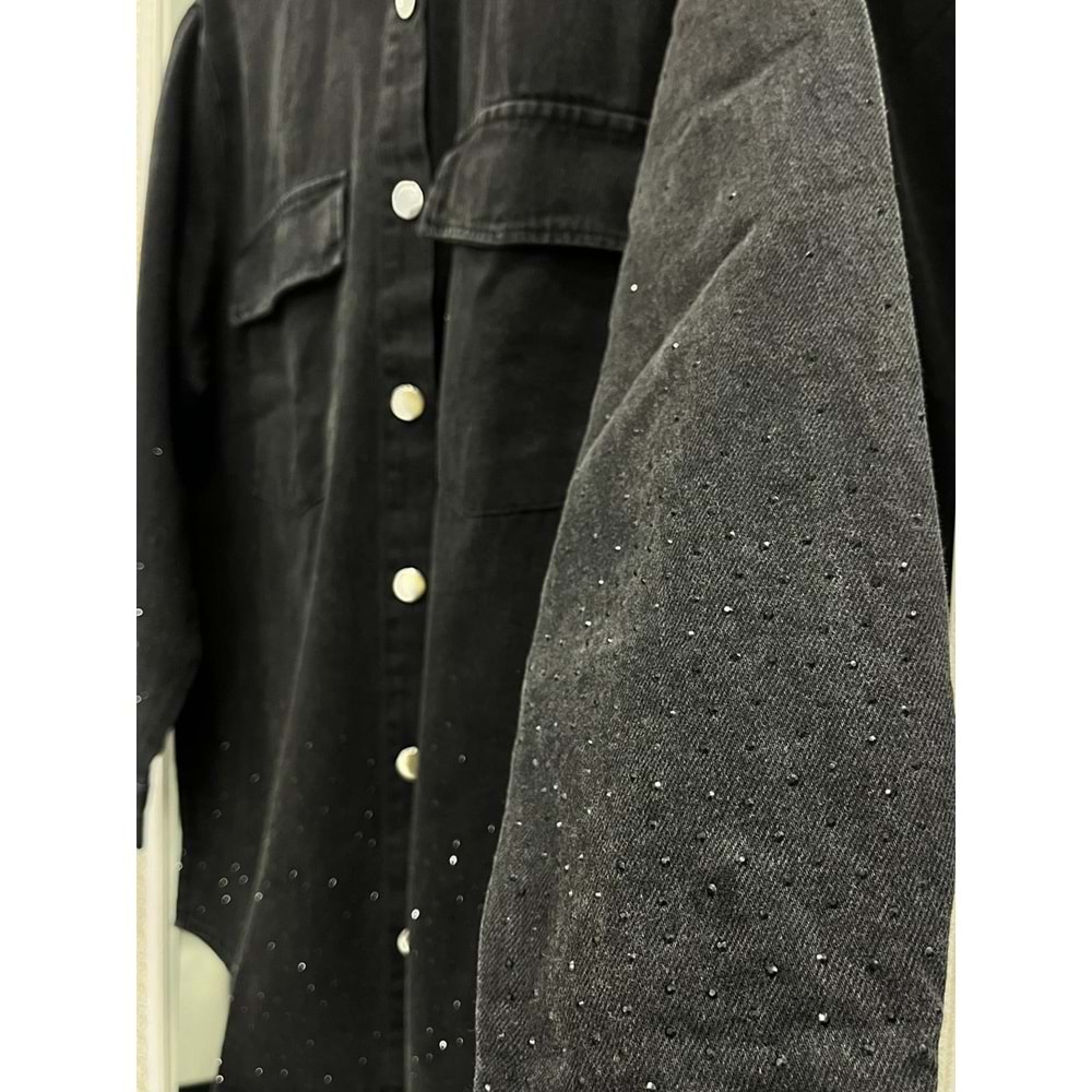 ADN BONCUKLU KOT GÖMLEK - SİYAH - 2