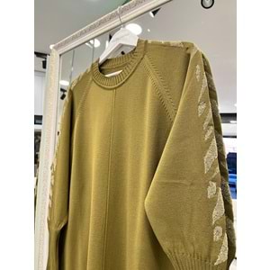 ADN SİMLİ KOL MERSERİZE TUNİK - YAĞ YEŞİLİ - 2