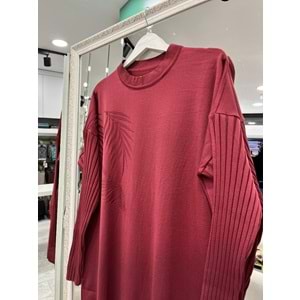 ADN PALMİYE MERSERİZE TUNİK - VİŞNE ÇÜRÜĞÜ - 2