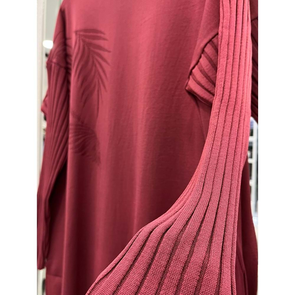 ADN PALMİYE MERSERİZE TUNİK - VİŞNE ÇÜRÜĞÜ - 2