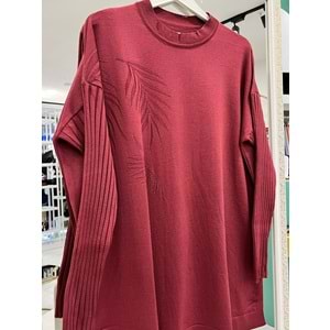 ADN PALMİYE MERSERİZE TUNİK - VİŞNE ÇÜRÜĞÜ - 2